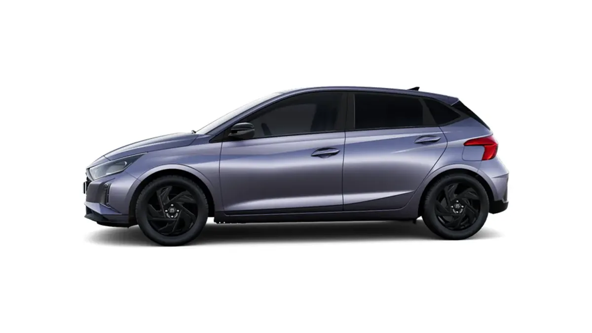 Hyundai i20 1.0T Black Line 90cv MY26 en leasing — Lateral