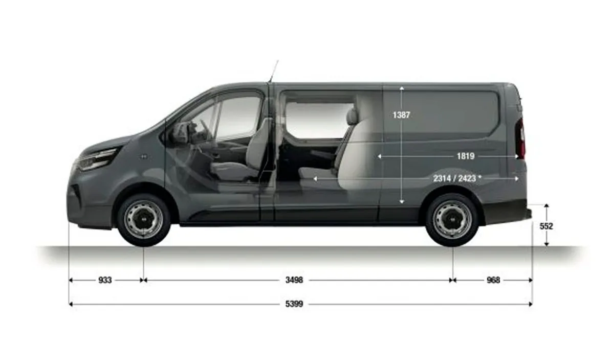 Nissan Primastar Combi 9 L2H1 N-Connecta 150CV II en leasing — Trasera